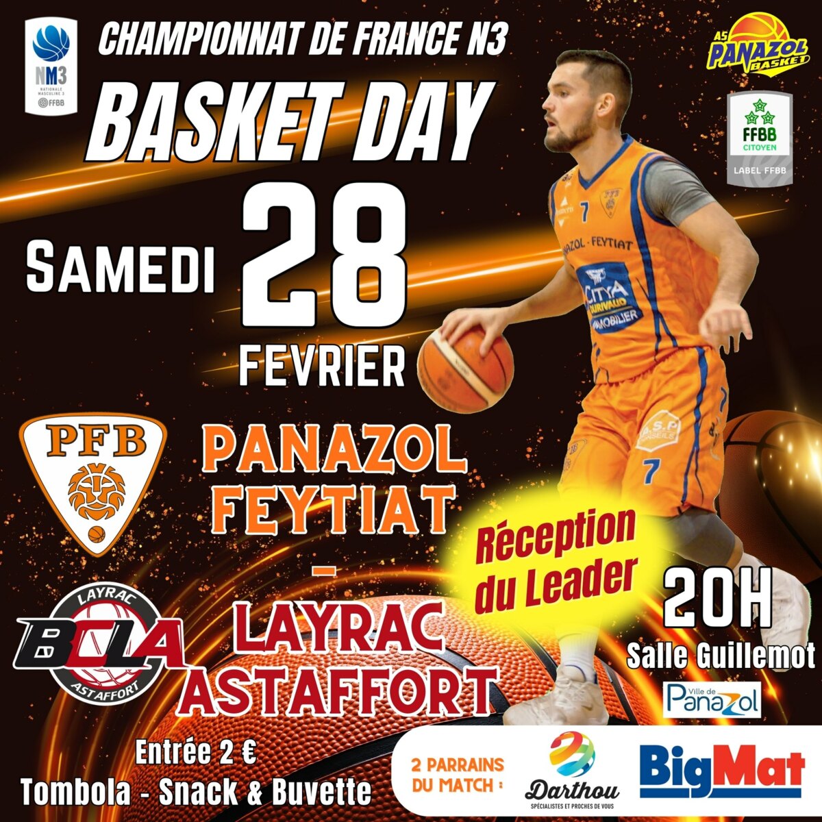 Match NM3 Panazol-Feytiat face à Layrac Astaffort