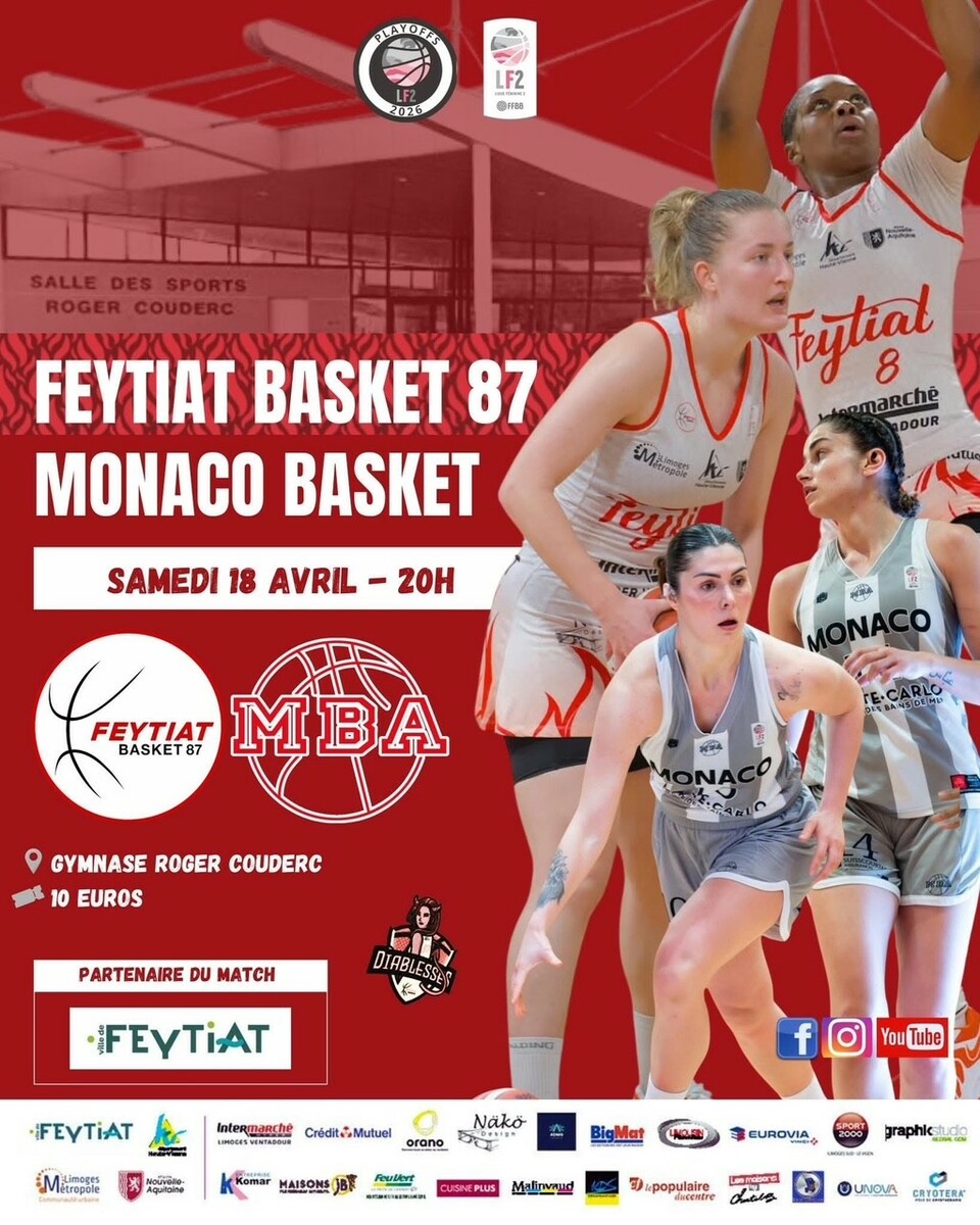 Quart de finale retour LF2 Feytiat face à Monaco