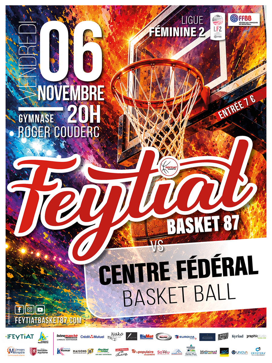 Match LF2 Feytiat face au Centre Fédéral